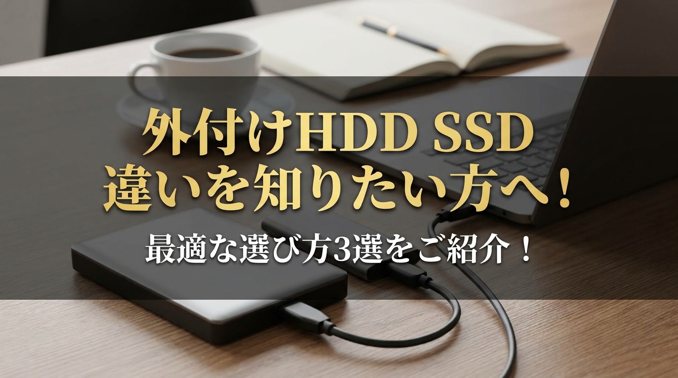 外付けhdd ssd 違いを知りたい方へ！最適な選び方3選をご紹介！