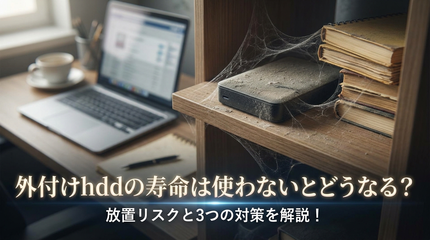 外付けhddの寿命は使わないとどうなる？放置リスクと3つの対策を解説！