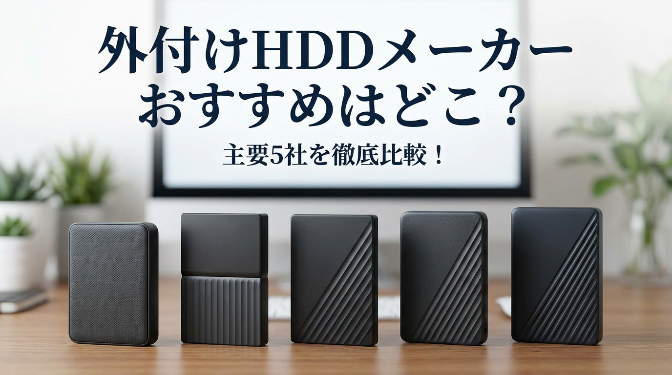 外付けhdd メーカー おすすめはどこ？主要5社を徹底比較！