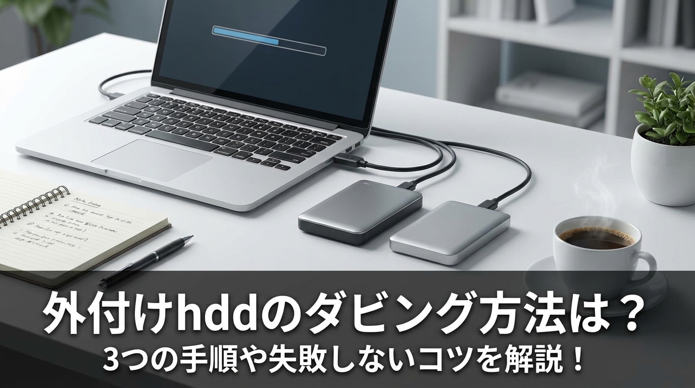 外付けhddのダビング方法は？3つの手順や失敗しないコツを解説！