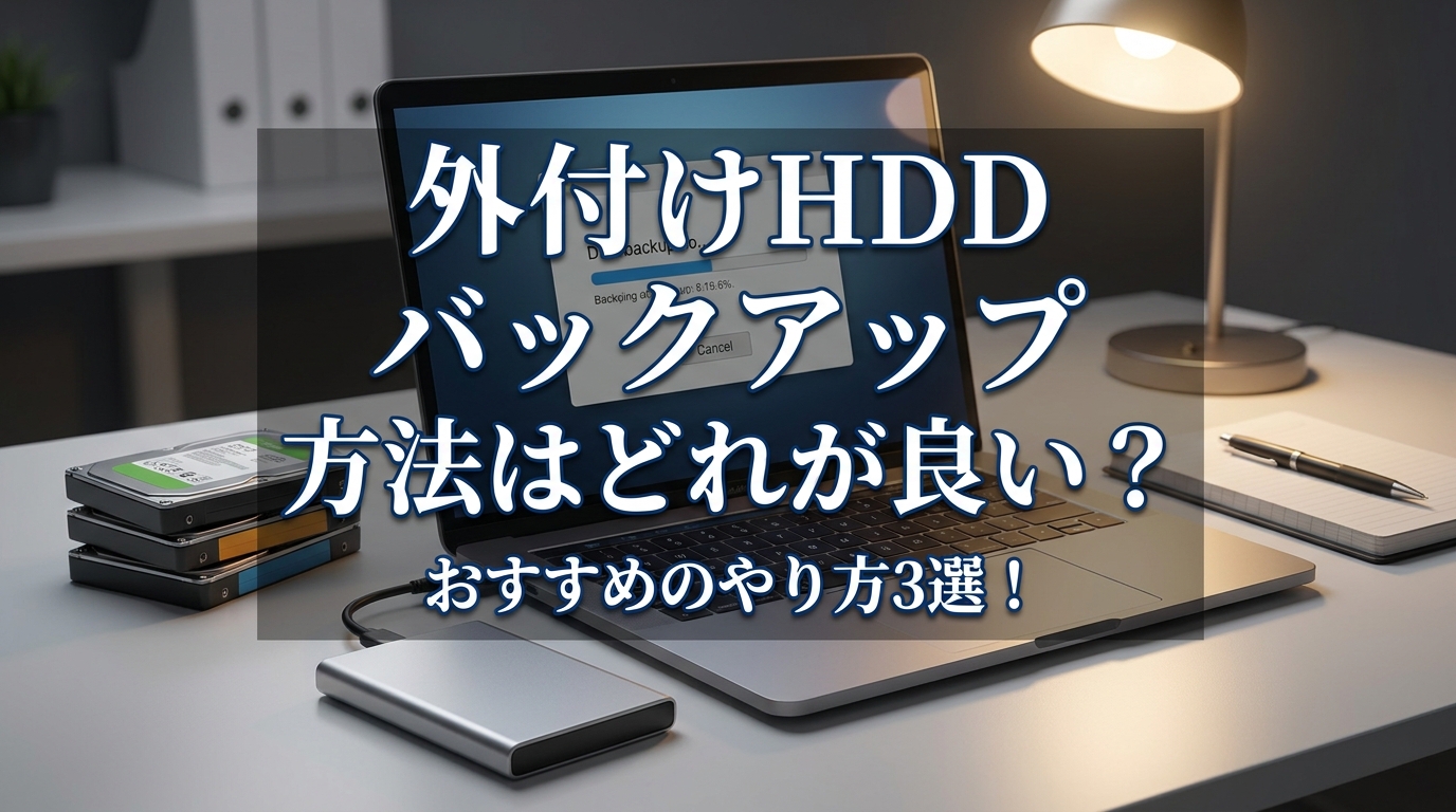 外付けHDD バックアップ 方法はどれが良い？おすすめのやり方3選！