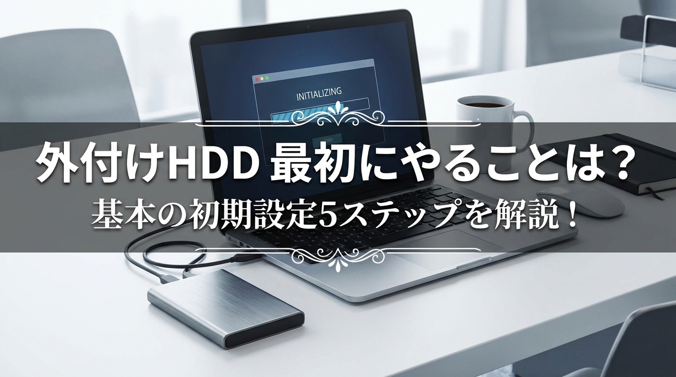 外付けhdd 最初に やる ことは？基本の初期設定5ステップを解説！