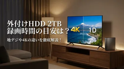 外付けhdd 2tb 録画時間の目安は？地デジや4Kの違いを徹底解説！