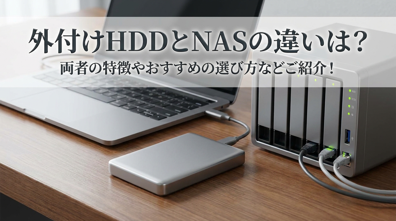 外付けHDDとNASの違いは?両者の特徴やおすすめの選び方などご紹介!