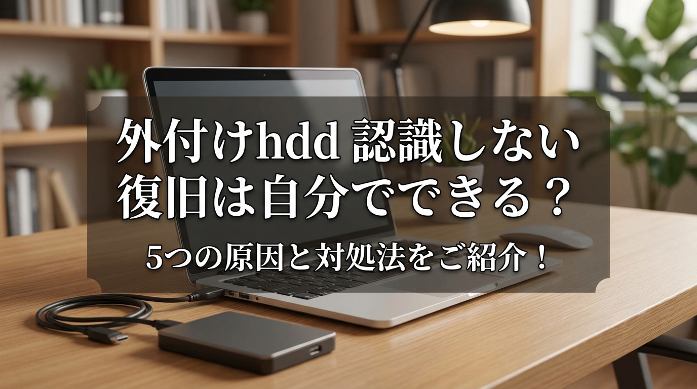 外付けhdd 認識しない 復旧は自分でできる？5つの原因と対処法をご紹介！