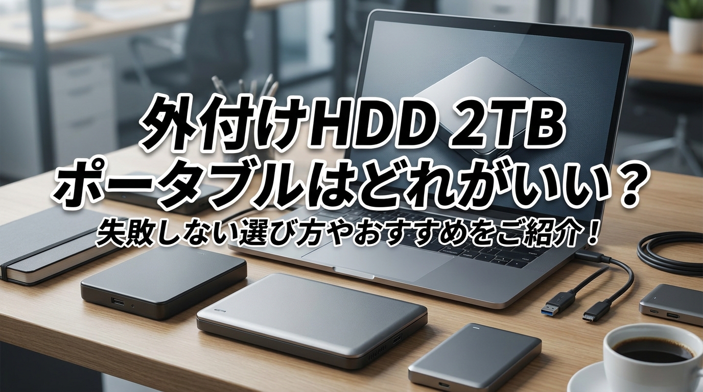 外付けHDD 2TB ポータブルはどれがいい？失敗しない選び方やおすすめをご紹介！