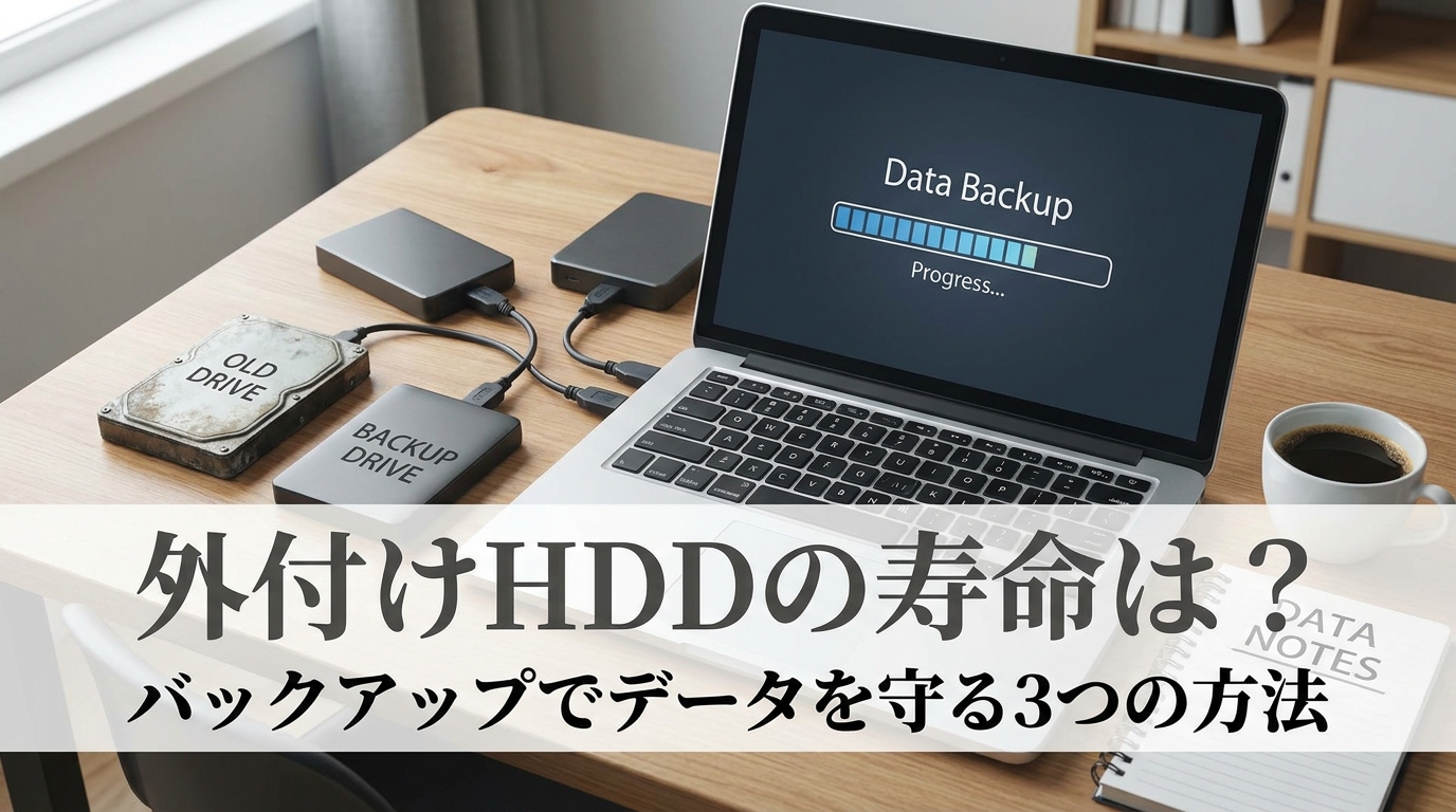 外付けhddの寿命は?バックアップでデータを守る3つの方法をご紹介!