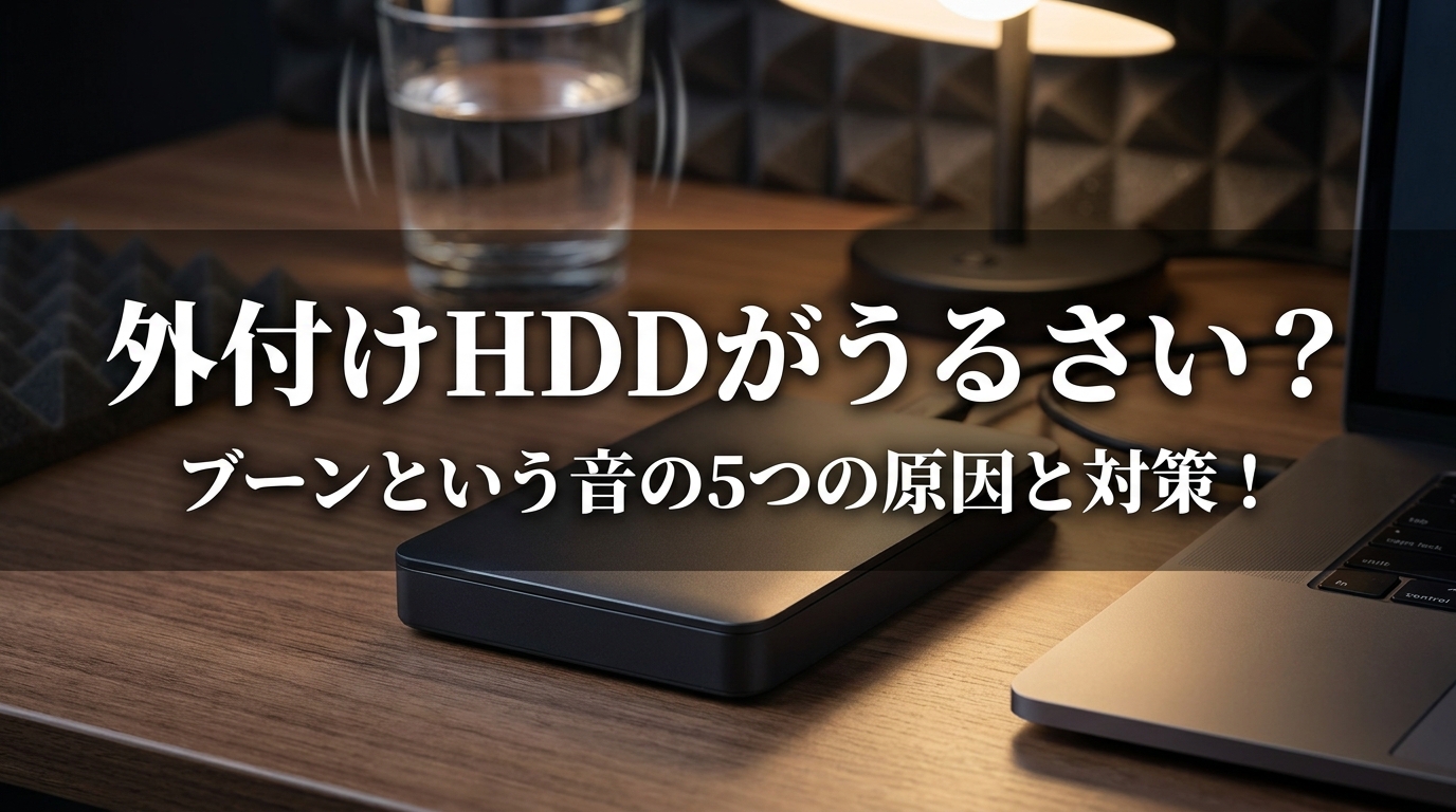 外付けhddがうるさい？ブーンという音の5つの原因と対策！