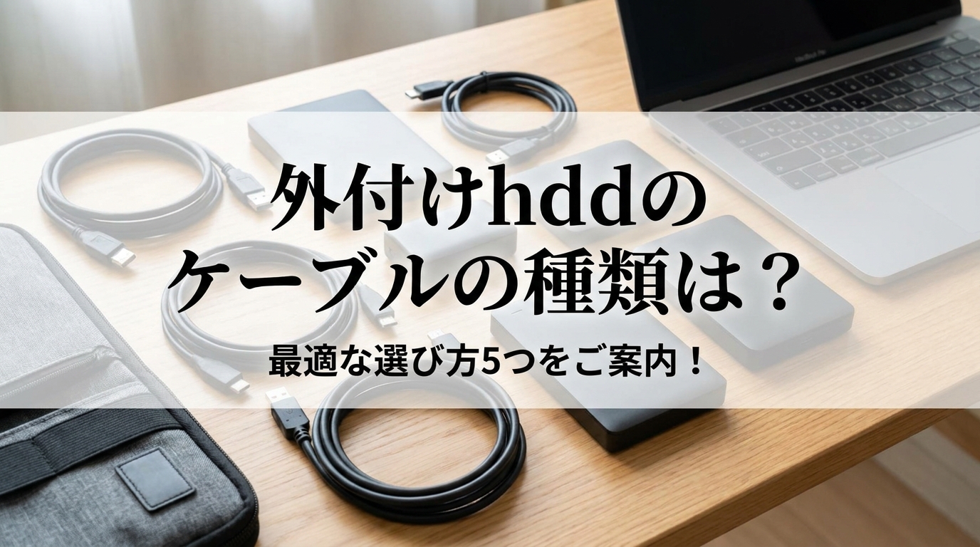 外付けhddのケーブルの種類は？最適な選び方5つをご案内！