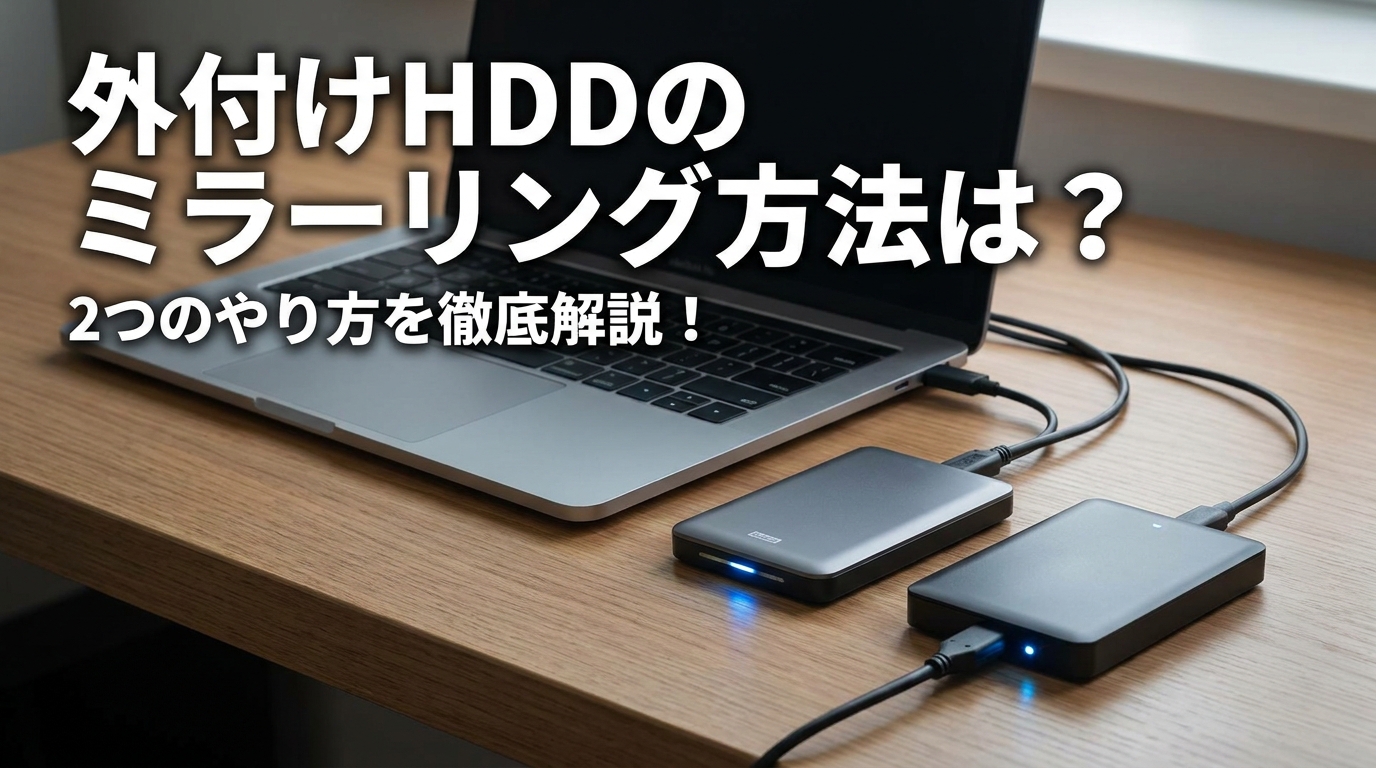 外付けHDDのミラーリング方法は？2つのやり方を徹底解説！