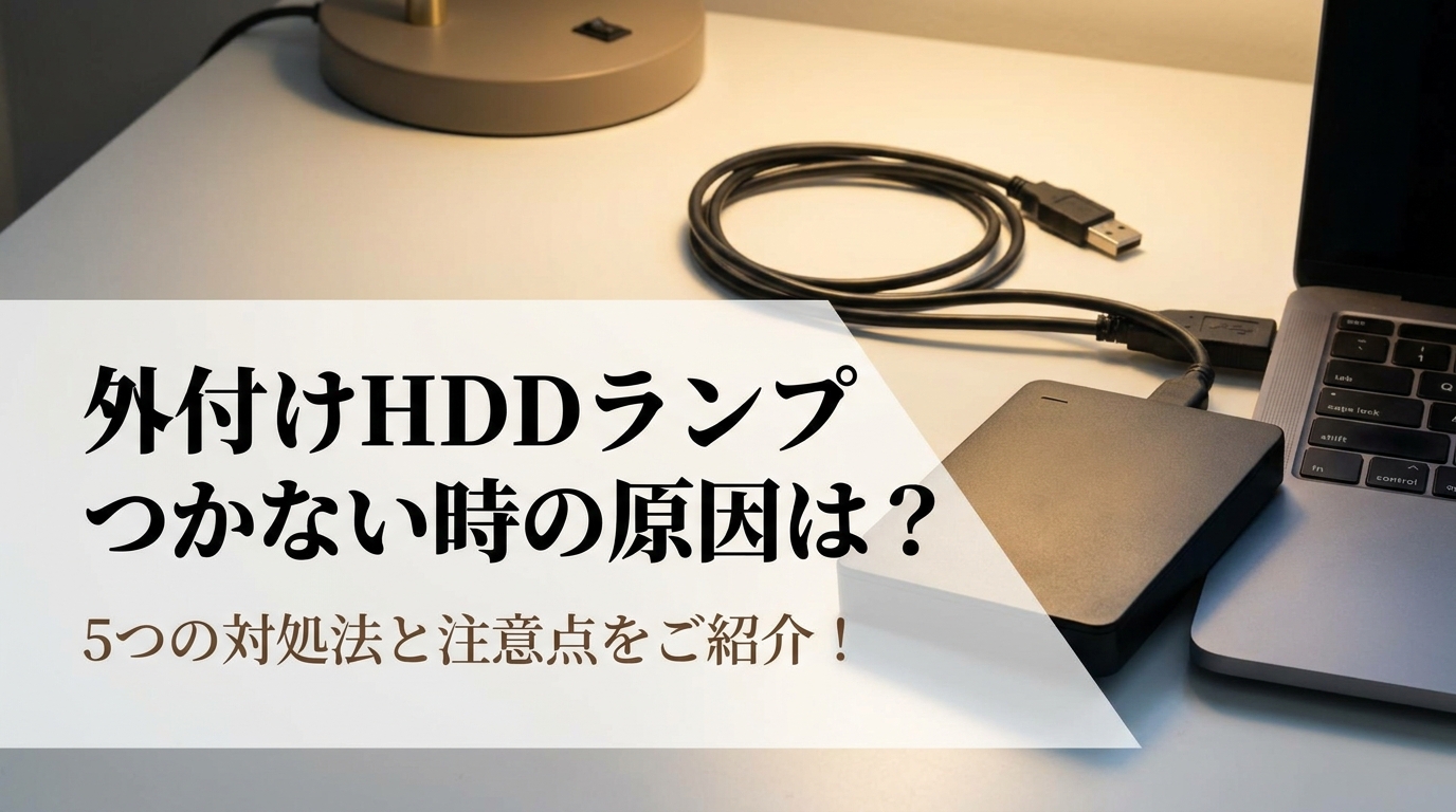 外付けhdd ランプ つかない時の原因は?5つの対処法と注意点をご紹介!