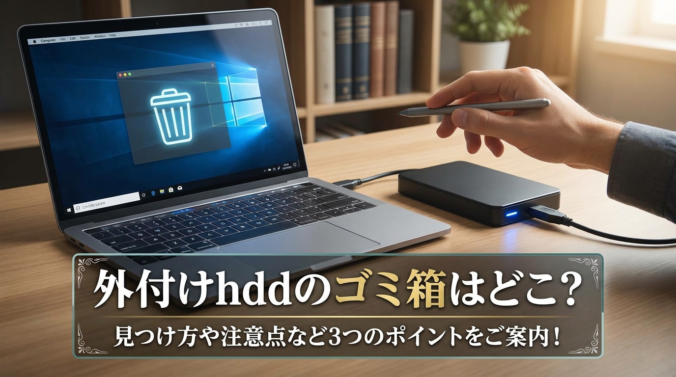 外付けhddのゴミ箱はどこ？見つけ方や注意点など3つのポイントをご案内！