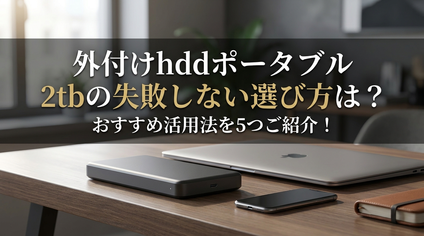 外付けhdd ポータブル 2tbの失敗しない選び方は?おすすめ活用法を5つご紹介!