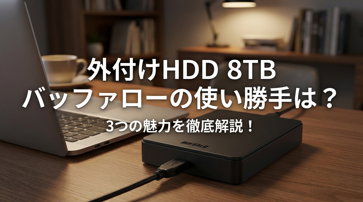外付けhdd 8tb バッファローの使い勝手は？3つの魅力を徹底解説！