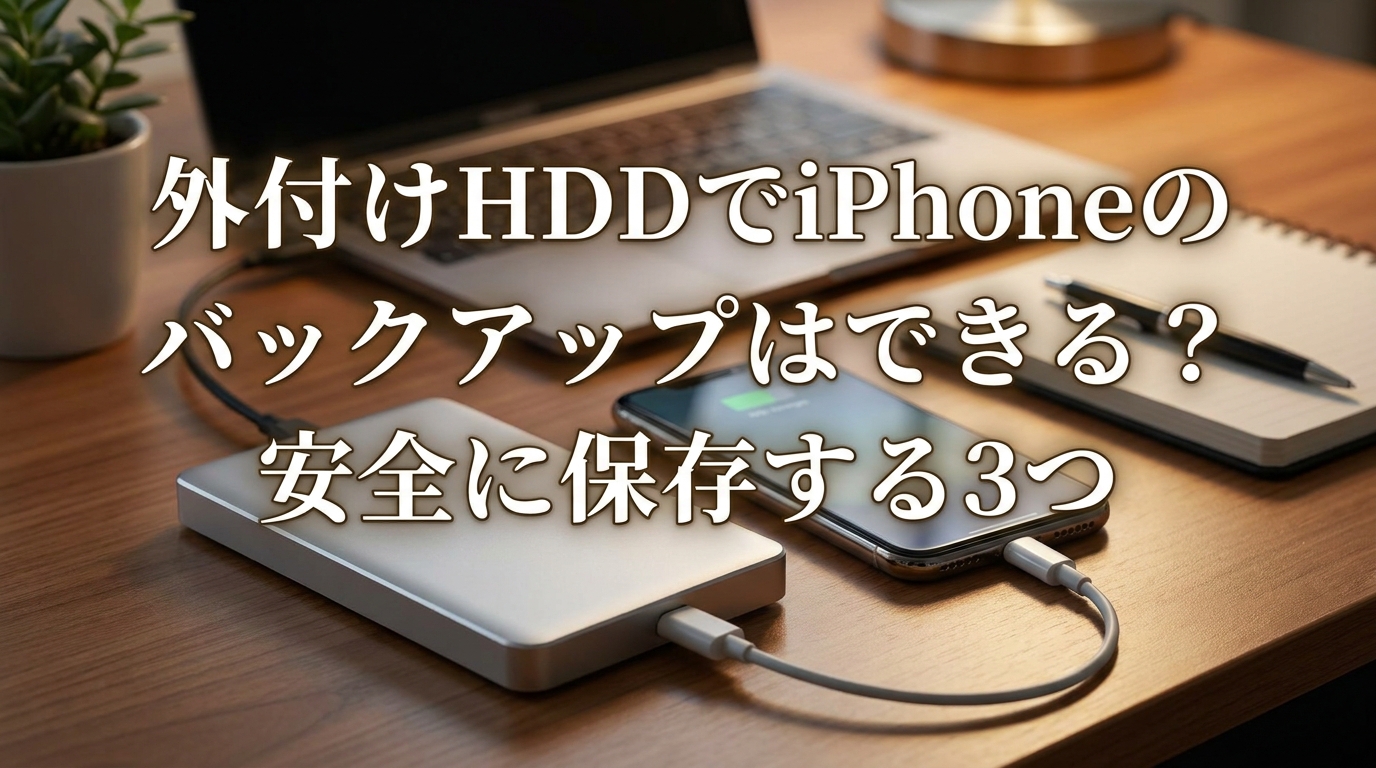 外付けHDDでiPhoneのバックアップはできる？安全に保存する3つの方法！