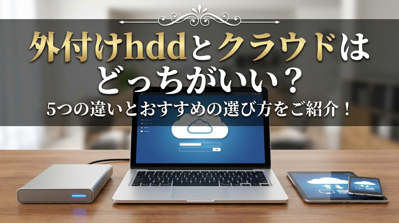 外付けhddとクラウドはどっちがいい？5つの違いとおすすめの選び方をご紹介！