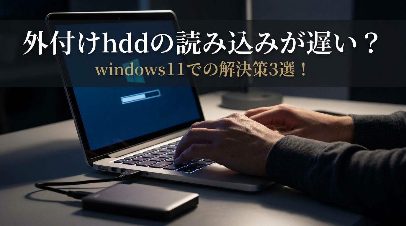 外付けhddの読み込みが遅い？windows11での解決策3選！