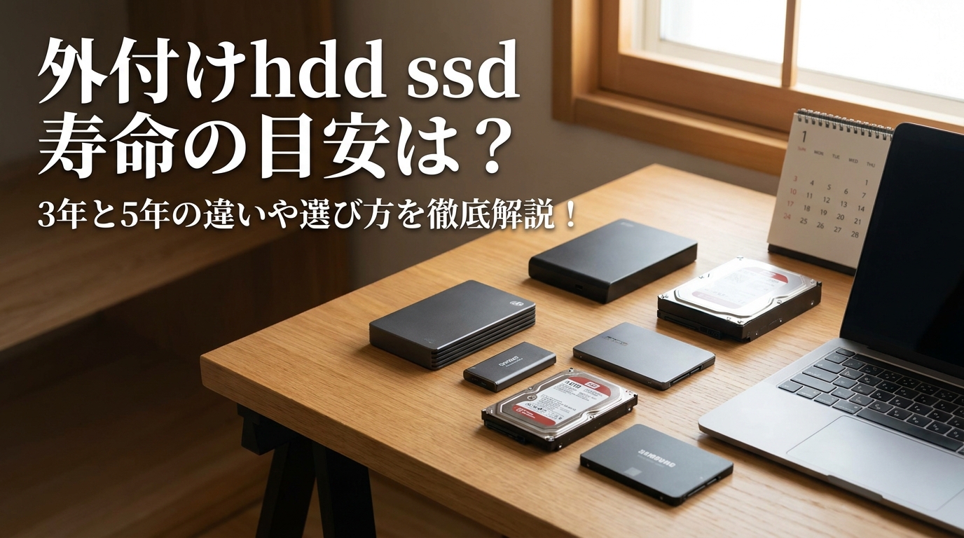 外付けhdd ssd 寿命の目安は？3年と5年の違いや選び方を徹底解説！