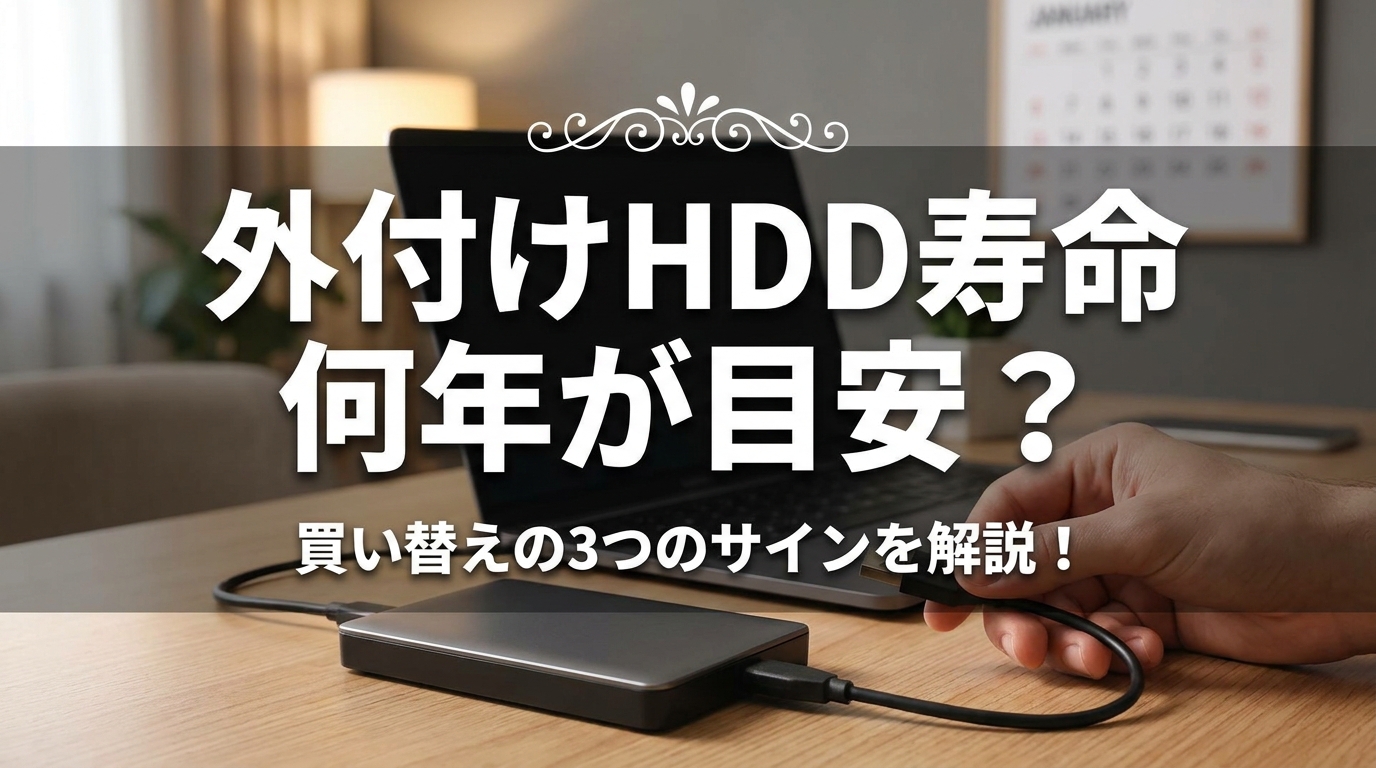 外付けhdd 寿命 何年が目安?買い替えの3つのサインを解説!