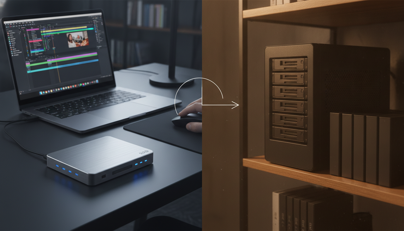 作業はSSD、保管はHDDで快適な動画編集ライフを