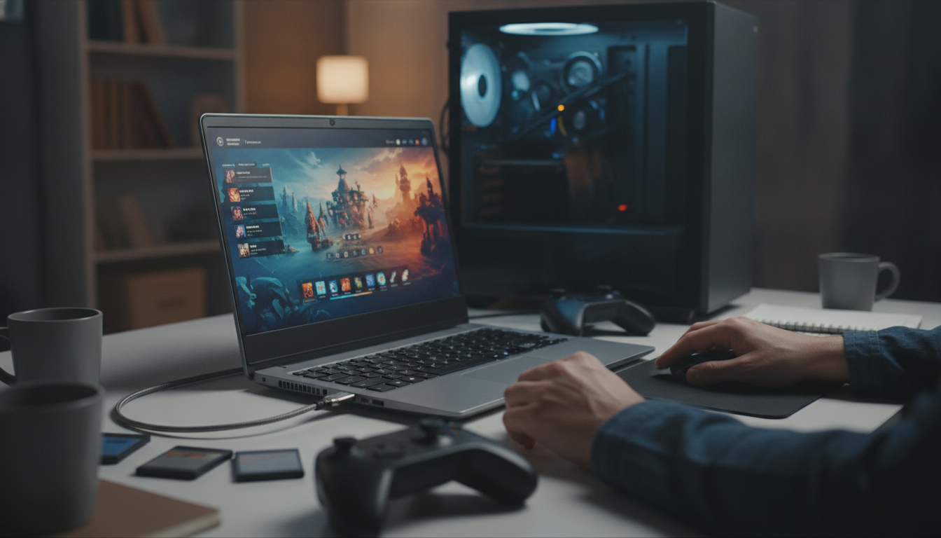 外付けSSDのゲームを別のPCで遊ぶための具体的な手順と注意点