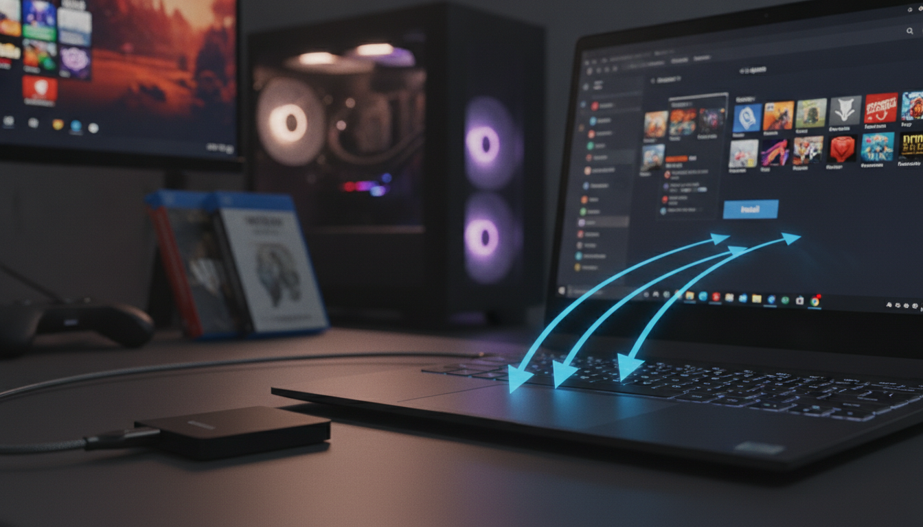 Steamを使った外付けSSDへのインストール手順をご紹介します