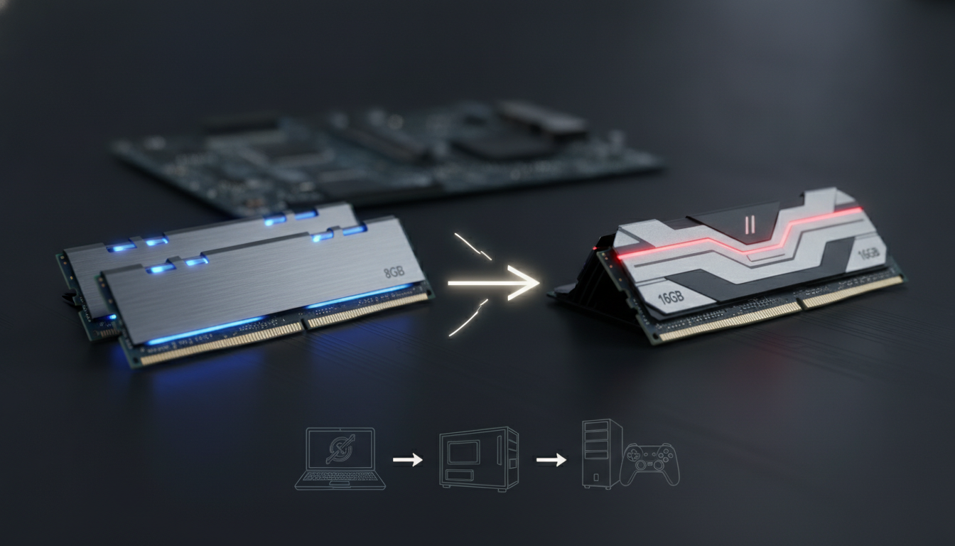 メモリ 8GB 2枚と16GB 1枚の違いをおさらい